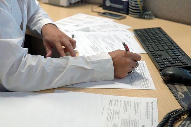 Customs paperwork being prepared