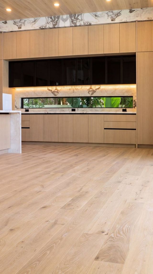 Custom wood cabinetry wall