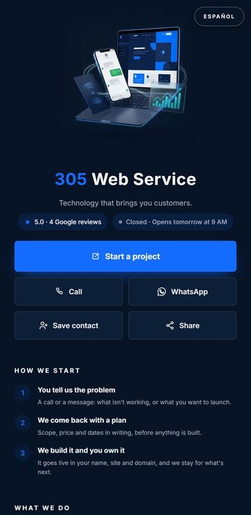 305 Web Service — Web & software