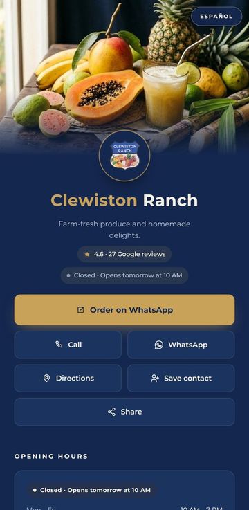 Clewiston Ranch — Farm market
