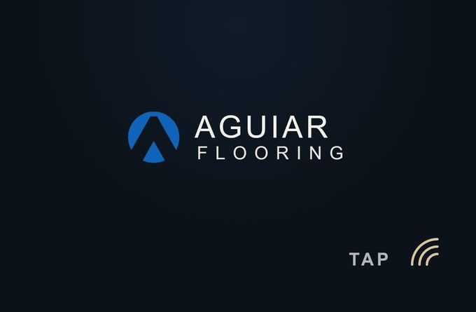 Aguiar Flooring, front of the printed card