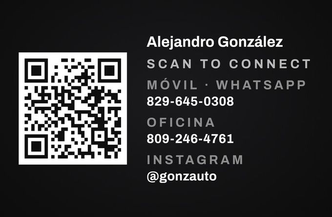Gonzauto, back of the printed card