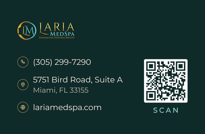 LARIA MedSpa, back of the printed card